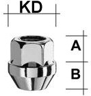 RadmutterM14 x 1,5 x 23mm Kegelbund 60° SW17 offen
