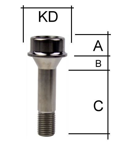 20 St. Radschrauben M14 x 1,5 x 68mm Kegelbund 60° SW17 Titan I-Bolt Ferrari extrem Leicht