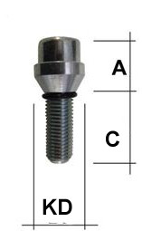 Iboltschraube M12 x 1,25 Kegelbund 60° SW10 Typ I1 "small"