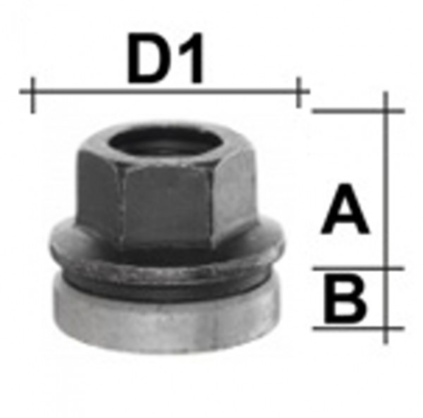 Radmutter M14 x 1,5 x 25mm Flachbund offen SW21
