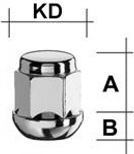 Radmutter Kugelbund R12 SW19 Typ J1V