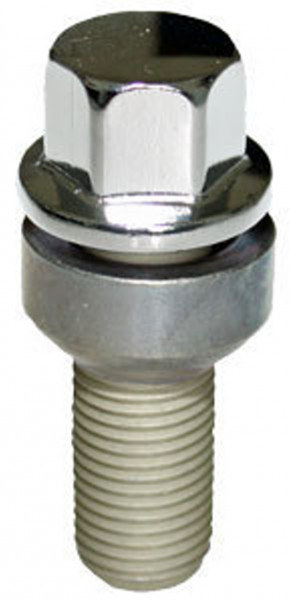 Radschraube M14 x 1,5 x 40mm Kugelbund R14 zweiteilig SW17 Chrom