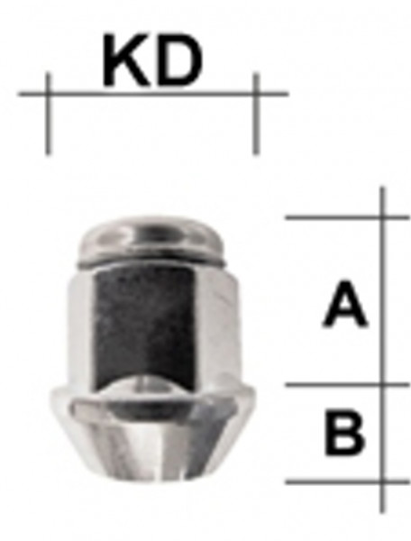 Radmutter M12 x 1,5 x 29mm Kegelbund 60° SW19 für Ford...