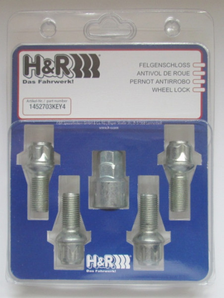 H&R Felgenschloss M14 x 1,5 x 27mm Kugelbund R13 SW17/19