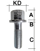 Radschraube M14 x 1,5 Flachbund SW17/19 Typ G1V