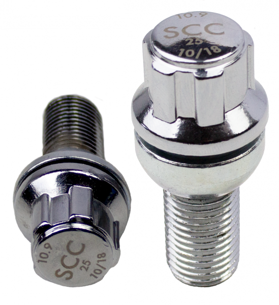 Felgenschloss 2-teilig M14 x 1,25 x 32mm Kugelbund R13 D=26 SW17 schwarz