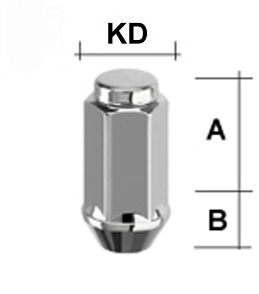 Radmutter M14 x 2,0 x 41mm Kegelbund 60° SW19