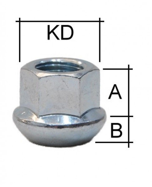 Radmutter M14 x 1,5 x 20mm Kugelbund R13 SW19 offen Typ J7V