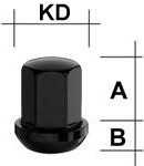 Radmutter Kugelbund R14 SW19 Typ J6W (Aluminium)