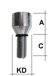 Iboltschraube M12 x 1,25 Kugelbund R13 SW10 mit Versatz