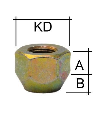Radmutter Kegelbund 60° SW21 Typ H4V