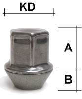 Radmutter Kegelbund 60° SW21 Typ J9V